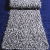 Аксессуары handmade. Livemaster - original item Men`s knitted scarf Grey. Handmade.