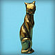 Кошка Бастет Египетская кошка Бронзовая статуэтка Бастет кошка Фигурка. Статуэтки. Bronzeland. Интернет-магазин Ярмарка Мастеров.  Фото №2