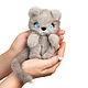 Тедди котенок из норки 17 см серый мягкая игрушка, Тедди Зверята, Москва,  Фото №1