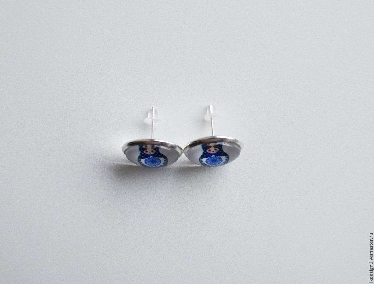 Earrings Silver Plated Matryoshka Online On Livemaster With Earrings Silver Plated Matryoshka Linda Lkdesign