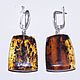 Amber earrings with inclusions. Earrings. podaro4ek22. Online shopping on My Livemaster.  Фото №2