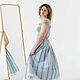 Cotton skirt with blue stripes, Skirts, Tomsk,  Фото №1