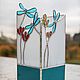 Lamp Flowers and dragonflies. Glass, Tiffany stained glass, Table lamps, Moscow,  Фото №1