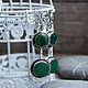 Order A pair of emerald 'Emerald'. The inspiration of nature in stones. Livemaster. . Earrings Фото №3