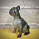 French bulldog, black: author's figurine. Figurines. Creative workshop Cheerful porcelain. Online shopping on My Livemaster.  Фото №2