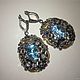 Large 'Empress' earrings with blue topaz. Earrings. SELENA. My Livemaster. Фото №6