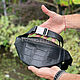 Order Waist bag crocodile leather. exotiqpython. Livemaster. . Waist Bag Фото №3