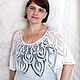 Fishnet blouse 'snow white' summer knitting. Blouses. Lace Shawl by Olga. Online shopping on My Livemaster.  Фото №2