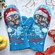 Felted mittens with seals, Christmas seals. Mittens. Ulia Svetlaya (UliaSvetlaya). Online shopping on My Livemaster.  Фото №2