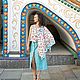 Костюм тройка Голубое с красным. Костюмы. Елена. Бохо одежда 'Дело вкуса' (elena-delovkusa). Ярмарка Мастеров.  Фото №5