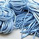 Laces polished color: light blue, Leather Materials, Moscow,  Фото №1