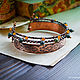 Oriental bracelet with an ornament Copper hard bracelet Coil and Agate, Hard bracelet, Ulan-Ude,  Фото №1