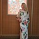 Платье сорочка с воздушной накидкой на плечи в стиле DG. Платья. Dress2Impress (elenarhamore). Интернет-магазин Ярмарка Мастеров.  Фото №2