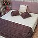 Knitted set for the bedroom: a large plaid, a small plaid and pillows, Blankets, Lesnoj,  Фото №1