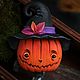 Order Pumpkin brooch in a hat for Halloween. Secret Jar. Livemaster. . Brooches Фото №3