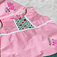 Платье для девочки Птичка и косынка ручная роспись. . Alice's&Denis clothes. Интернет-магазин Ярмарка Мастеров.  Фото №2