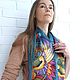Batik scarf 'Griffins' ok 164H29, silk satin. Scarves. Handpainted silk by Ludmila Kuchina. Online shopping on My Livemaster.  Фото №2