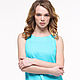 Turquoise sundress made of 100% linen, Dresses, Tomsk,  Фото №1