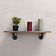 Industrial style wall shelf made of wood and pipes. Shelves. dekor-tseh. My Livemaster. Фото №5