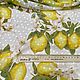 051/ш31 Шелк D&G шифон деворе лимоны на молочном Италия. Ткани. Natalia-kant. Ярмарка Мастеров.  Фото №5