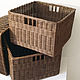 Order Brown wicker basket for storage, wicker box. lmillame. Livemaster. . Storage Box Фото №3