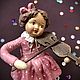 Ватная игрушка на елку девочка Скрипачка. Елочные игрушки. nv_anis. Интернет-магазин Ярмарка Мастеров.  Фото №2