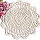 Beige knitted napkin for plates 24 cm. Hot stand. BarminaStudio (barmar). Online shopping on My Livemaster.  Фото №2