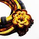 Вязаный шарф-колье со съемной брошью "Краски осени", Шарфы, Красноярск,  Фото №1