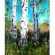 Oil painting 'Birch', Pictures, Izhevsk,  Фото №1