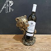 Для дома и интерьера handmade. Livemaster - original item Bear Wine Bottle Holder. Handmade.