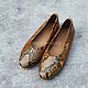 Ballet shoes made of genuine Python leather, Ballet flats, Moscow,  Фото №1