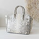 Сумка в стиле Hermes Birkin 30 из кожи питона жемчужная. Классическая сумка. PYTOSHASHOP. Ярмарка Мастеров.  Фото №11