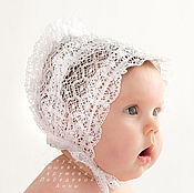 Одежда детская handmade. Livemaster - original item The lace cap white. Handmade.