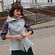 Валяный  женский жилет "Цветы на сером". Жилеты. IRAmIRA (Ирина Лукиных). Ярмарка Мастеров.  Фото №4