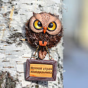 Сувениры и подарки handmade. Livemaster - original item Owl magnets in the assortment. Handmade.