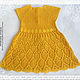 Knitted baby dress for girls, summer dress Sun, , Novosibirsk,  Фото №1