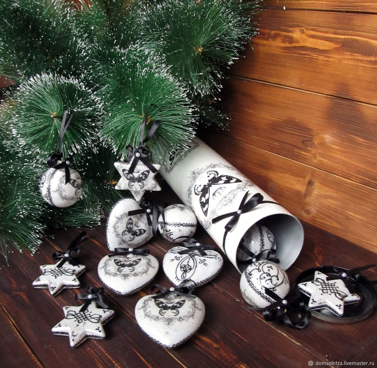 Набор елочных украшений "FRENCH VINTAGE" в интернет-магазине Ярмарка ...