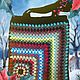 Сумка-шоппер, связанный крючком. Сумка-шоппер. Стильная вышивка. Интернет-магазин Ярмарка Мастеров.  Фото №2