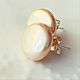 Peach Paradise poussettes with natural pearls. Stud earrings. luxuryclub. My Livemaster. Фото №5