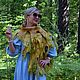 Felted women's scarf Golden boho, size 43 x 200 m. Scarves. AloraFelt. My Livemaster. Фото №6