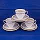 Комплект из трех чайных трио от Spode дизайна GOLDEN FERN, Чайные пары, Москва,  Фото №1