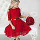 Set of 'Lady in red'. Dresses. Designer clothing Olesya Masyutina. My Livemaster. Фото №6