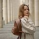 Кожаный женский рюкзак Gordeous коричневый. Рюкзаки. AUGUST BAGS. Ярмарка Мастеров.  Фото №5