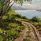 Заказать Картина река, летний пейзаж, холст, масло, 25х30 см. Вид на р.Ока. 'Живая палитра' Ольги Тикуновой. Ярмарка Мастеров. . Картины Фото №3