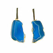 Украшения handmade. Livemaster - original item Earrings with quartz blue 