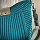Вязаная сумка тоут «Бирюза». Сумка через плечо. Evve_knits. Ярмарка Мастеров.  Фото №5