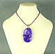 Painted pendant "Lilac mood". Pendants. Inogdaria (inogdaria). Online shopping on My Livemaster.  Фото №2