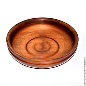 Посуда handmade. Livemaster - original item Wooden cedar plate (dish) 21 cm. T13. Handmade.
