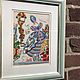 Embroidered picture 'Girl and doves', hand made, Holland. Vintage paintings. Dutch West - Indian Company. My Livemaster. Фото №5
