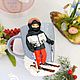 Кружка "Лыжник" из полимерной глины. Кружки и чашки. Flowerdecor337. Ярмарка Мастеров.  Фото №6